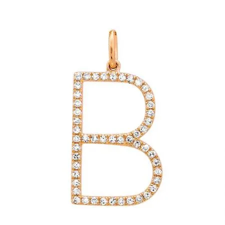 14k Large Diamond Initial Charm