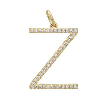 14k Large Diamond Initial Charm