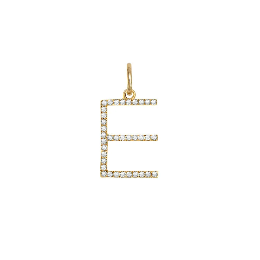 14k Large Diamond Initial Charm