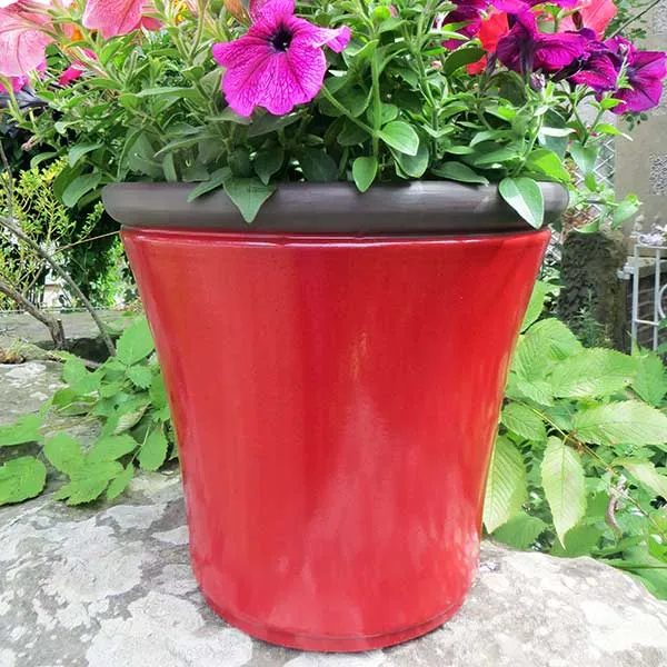 36cm Davenport Planter Post Box Red Plant Pot