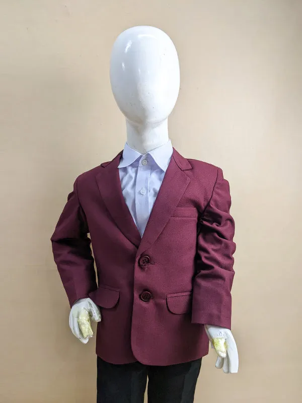 3Yrs - 7Yrs Maroon Casual Coat Blazer For Boys / School Uniform Blazer CB01