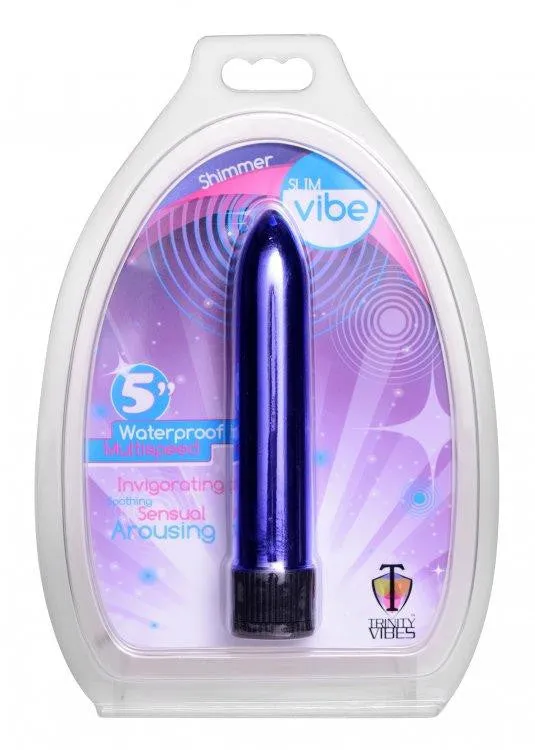 5 Inch Slim Vibe Packaged - Blue