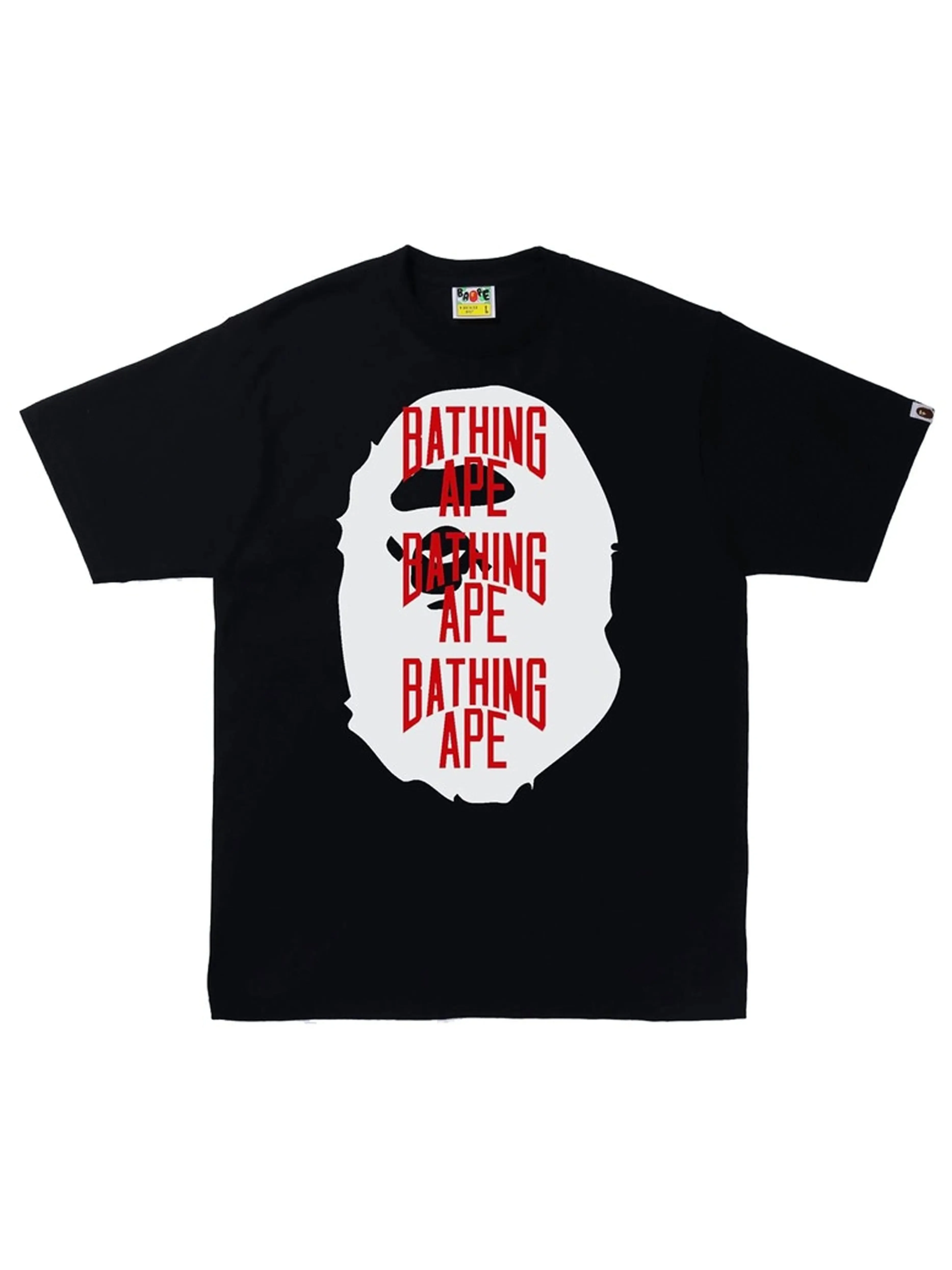 A Bathing Ape Ape Head Multi Print Tee Black/White/Red