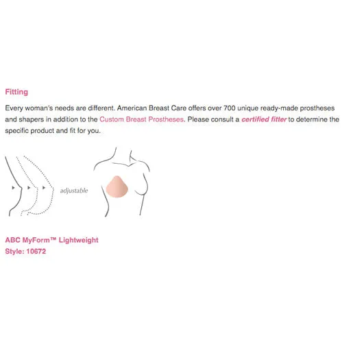 ABC MyForm Lightweight Breast Form