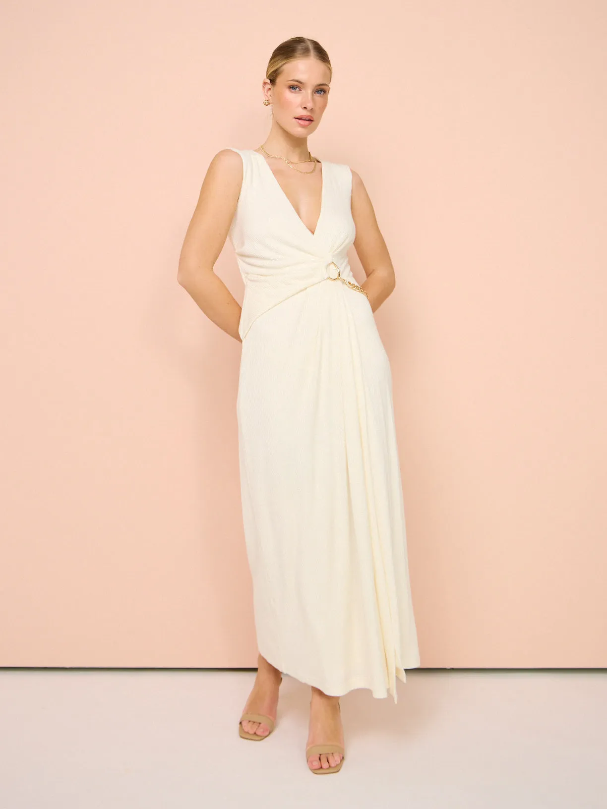 Acler Stanbro Midi Dress in Ivory