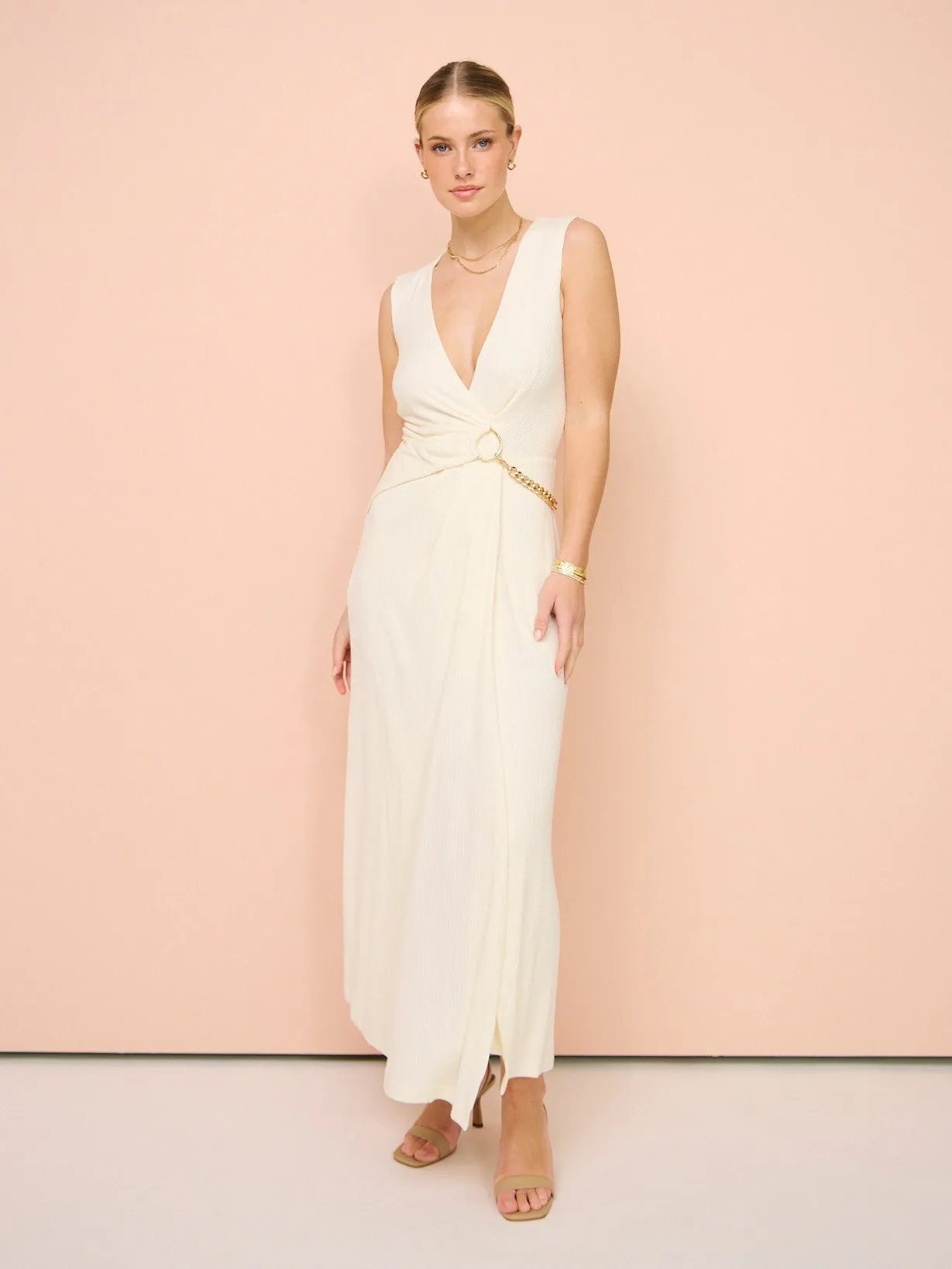 Acler Stanbro Midi Dress in Ivory