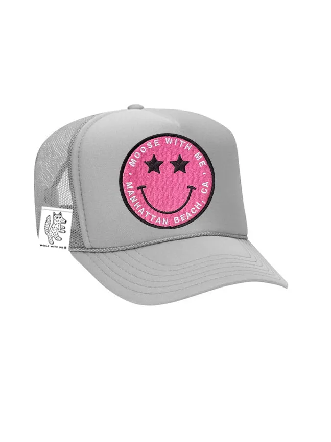 ADULT Trucker Hat with Interchangeable Velcro Patch (Gray)