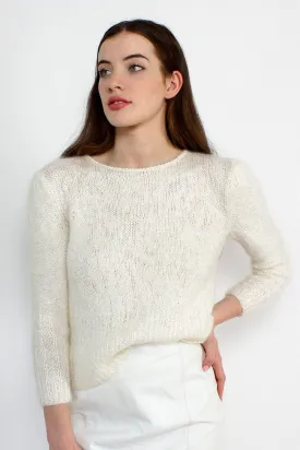 Cozy Angora Bunny Wool Sweater - Soft & Stylish Knitwear in S/M