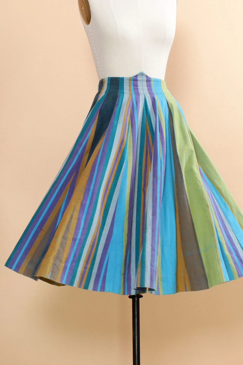 Annie Striped High Waist Skirt S