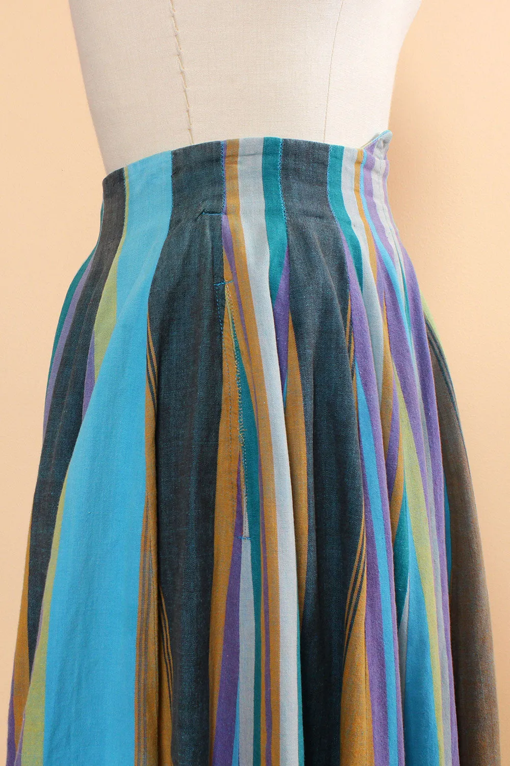 Annie Striped High Waist Skirt S