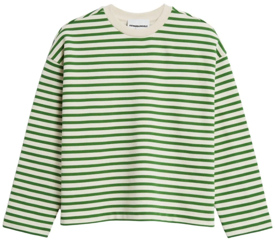 ARMEDANGELS Frankaa maarlen stripe undyed ivy green women