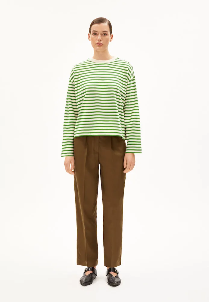 ARMEDANGELS Frankaa maarlen stripe undyed ivy green women