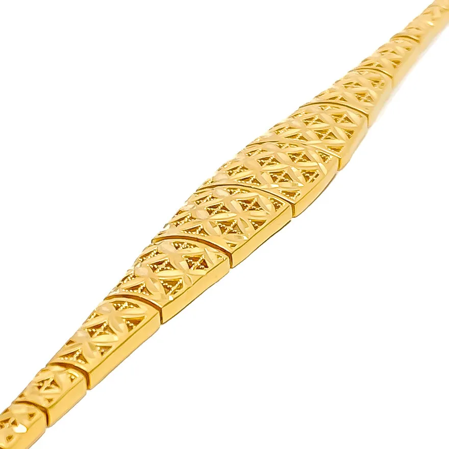 Attractive Jazzy 22k Gold Bracelet