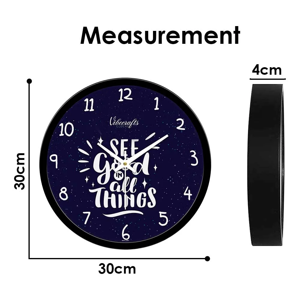 Attractive Night Blue Design Premium Wall Clock