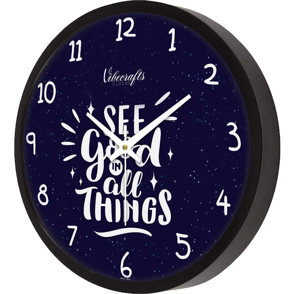 Attractive Night Blue Design Premium Wall Clock