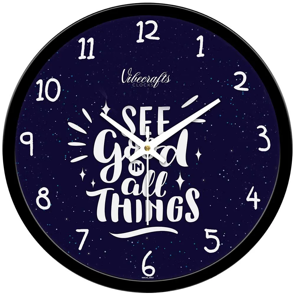 Attractive Night Blue Design Premium Wall Clock