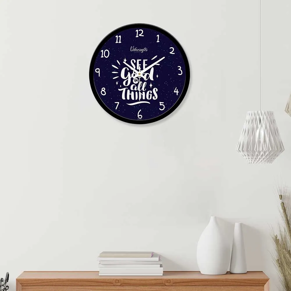 Attractive Night Blue Design Premium Wall Clock