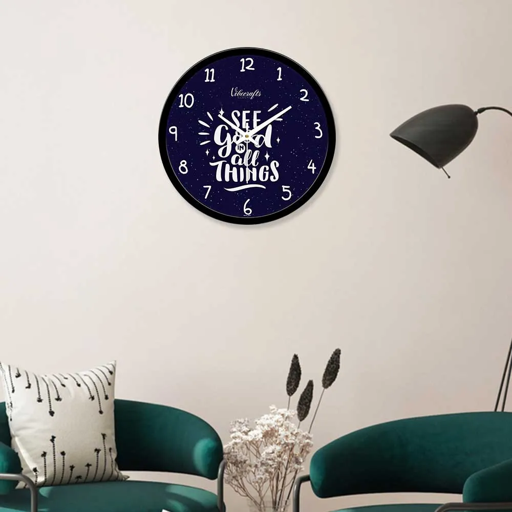 Attractive Night Blue Design Premium Wall Clock