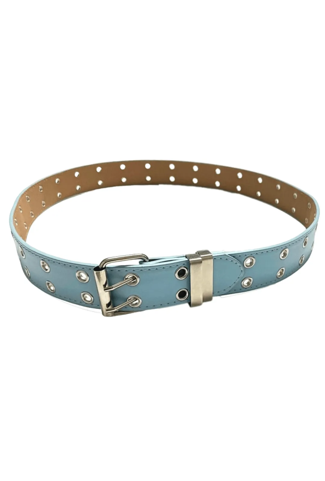 Baby Blue Double Grommet Belt