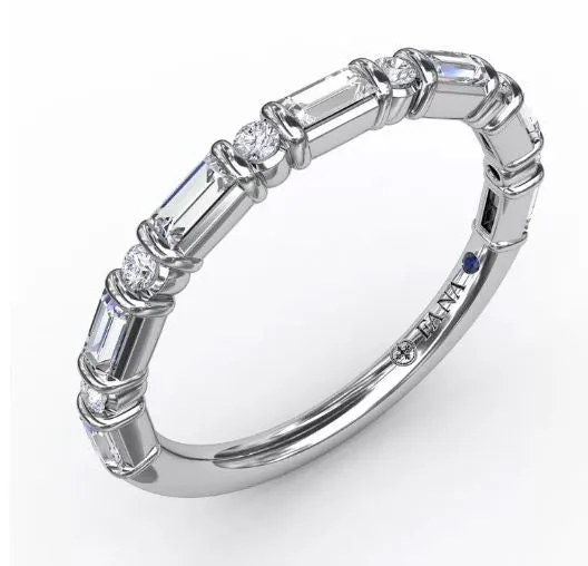 Baguette and Round Diamond Band