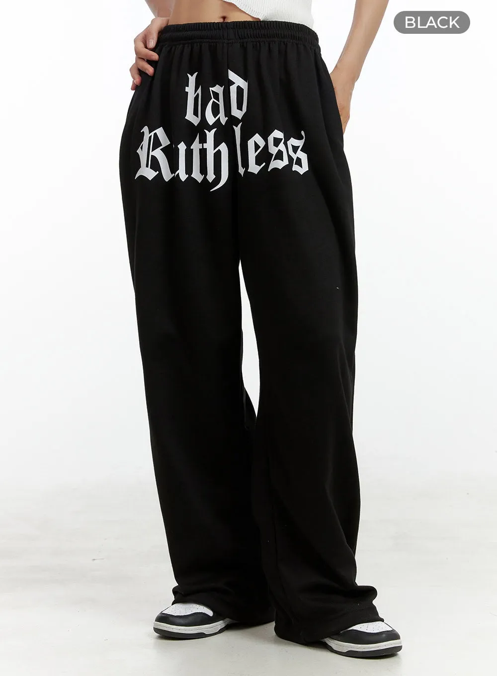 Banded Lettering Sweatpants OL408