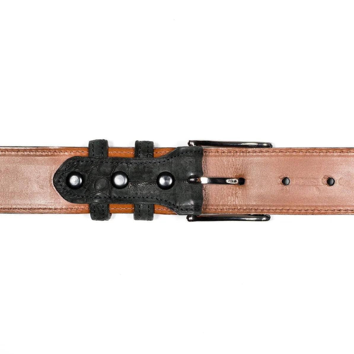 Belt in Matte Black Alligator