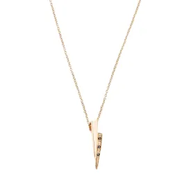 Black Diamond Yellow Gold Razor Necklace