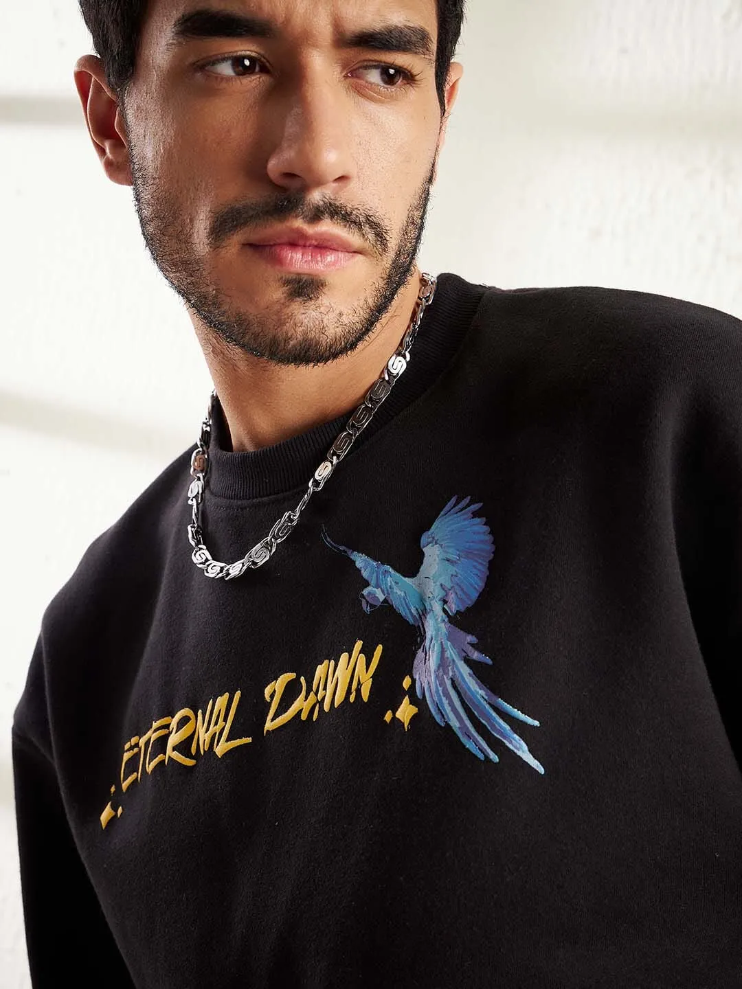 Black Macaw Oversized Sweatshirt