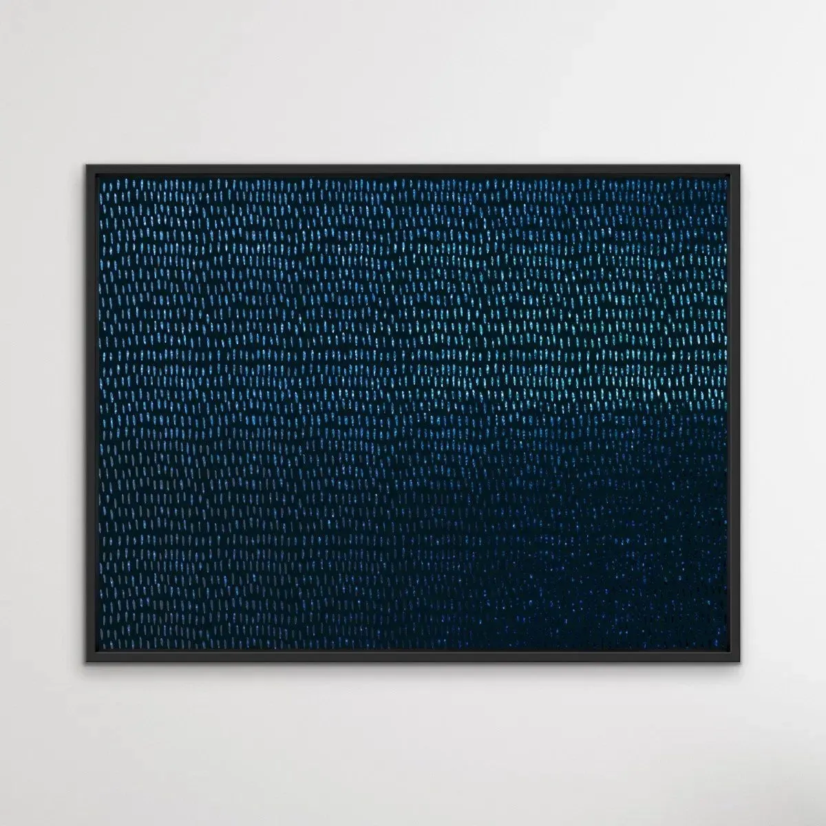 Blue Lines - Dark Blue Abstract Artwork Print