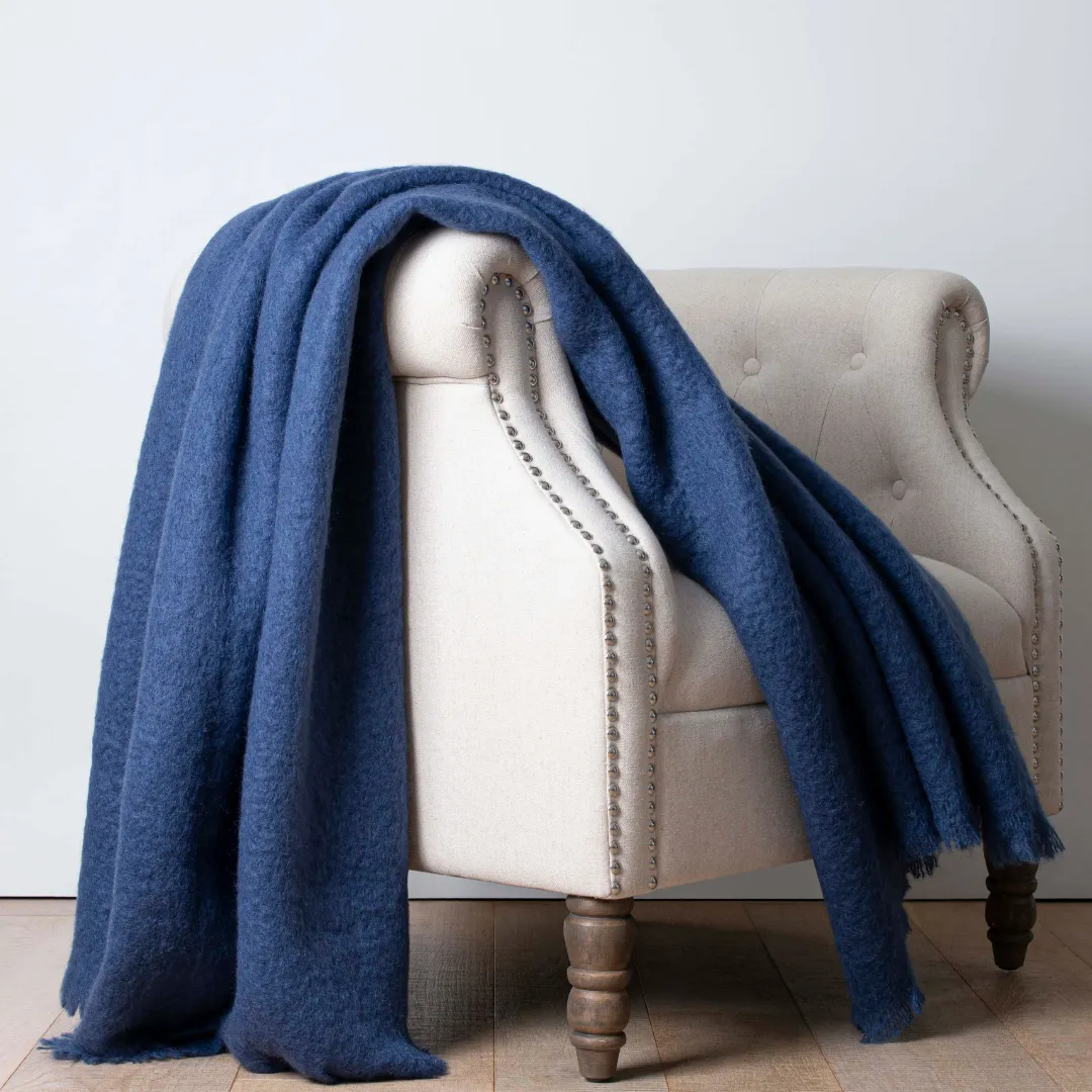 Blueberry Mohair Throw