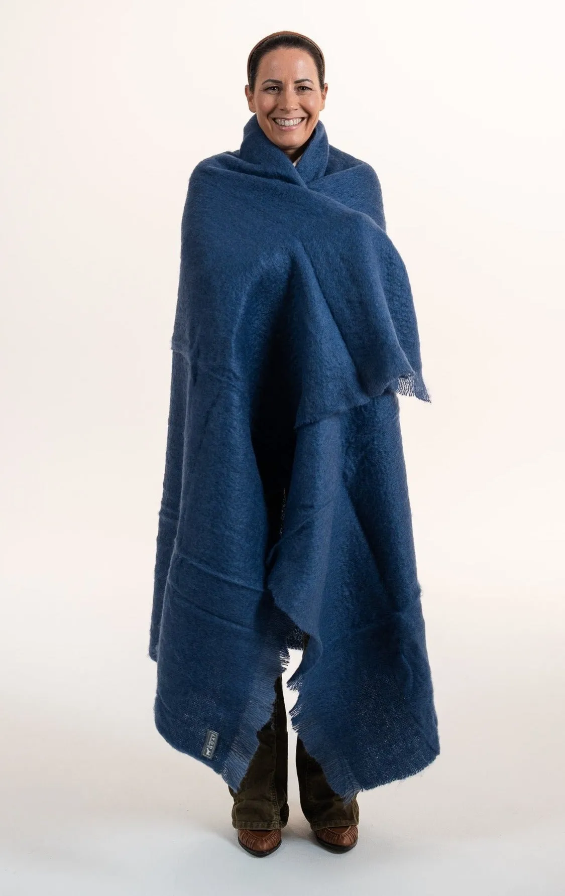 Blueberry Mohair Throw