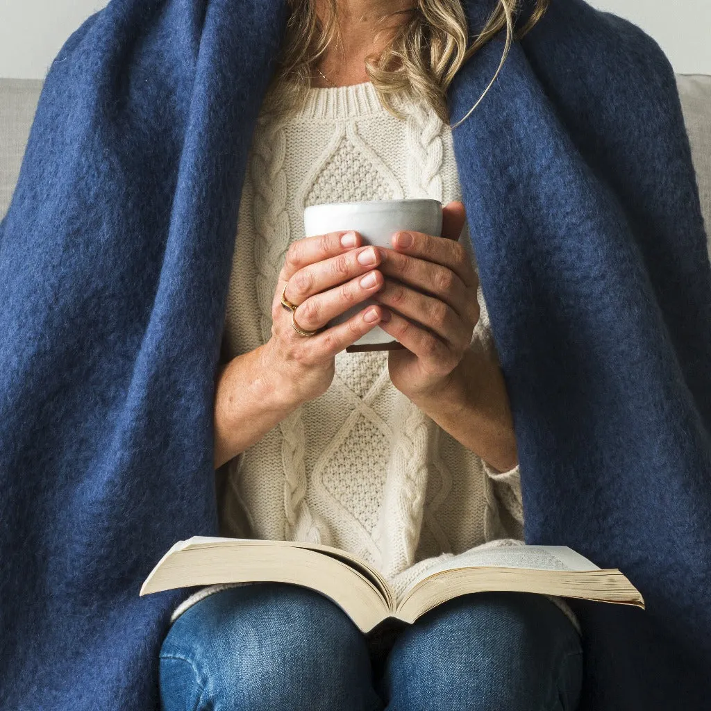 Blueberry Mohair Throw