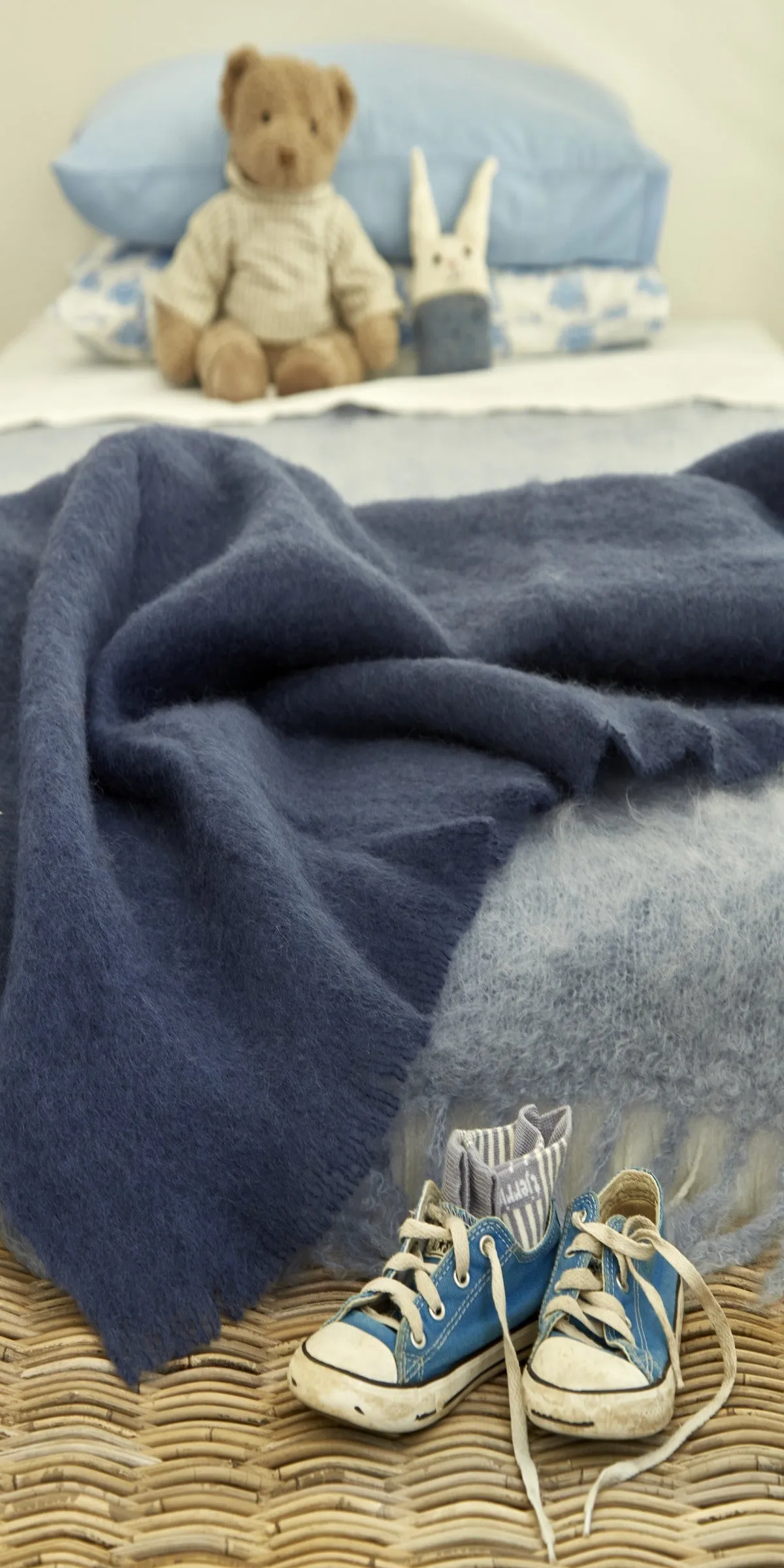 Blueberry Mohair Throw