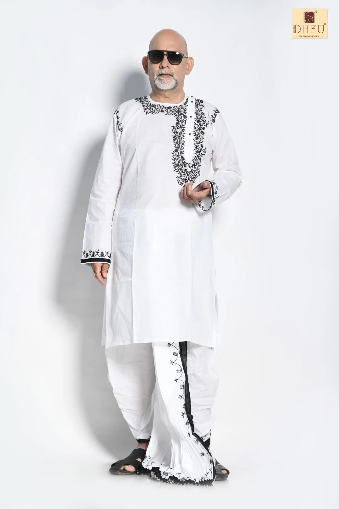 Boitaranir Tire- Dheu Designer Kurta-Dhoti(Optional)Set