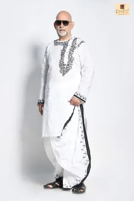 Boitaranir Tire- Dheu Designer Kurta-Dhoti(Optional)Set