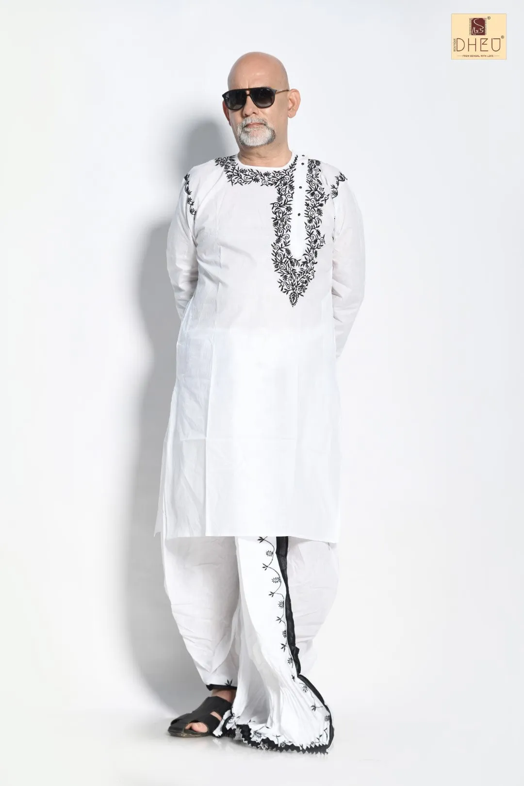 Boitaranir Tire- Dheu Designer Kurta-Dhoti(Optional)Set