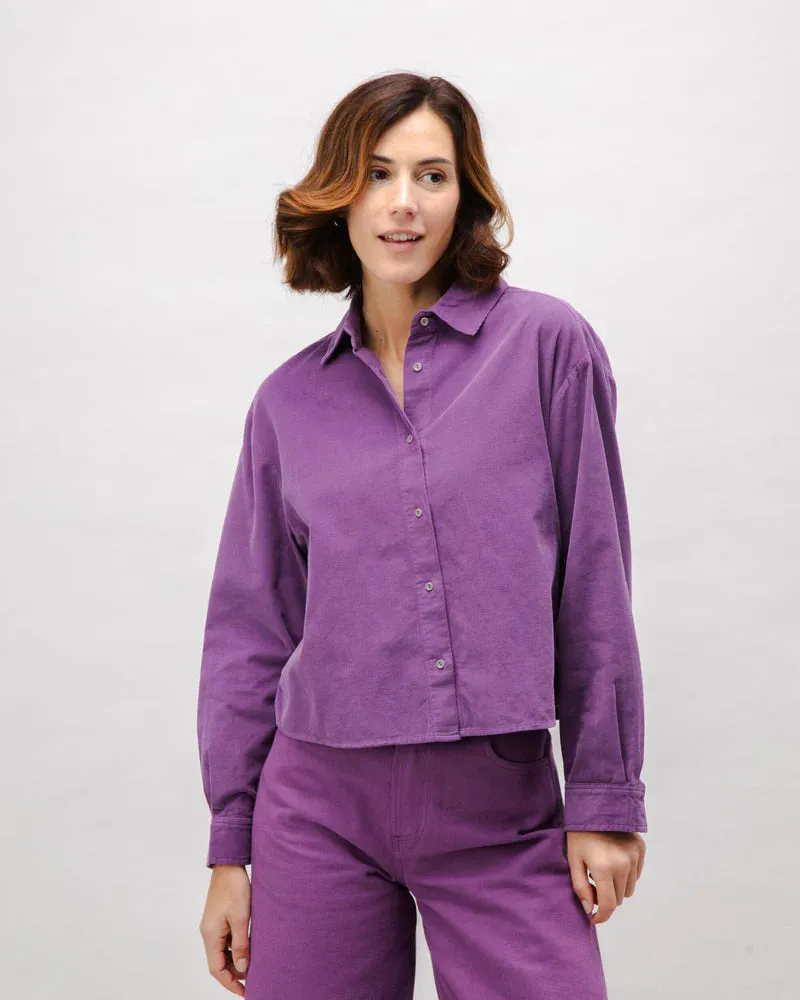 BRAVA Baby cord boxy blouse orchid 3534 women