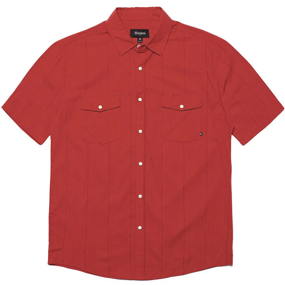 Brixton Wayne Short Sleeve Shirt Red