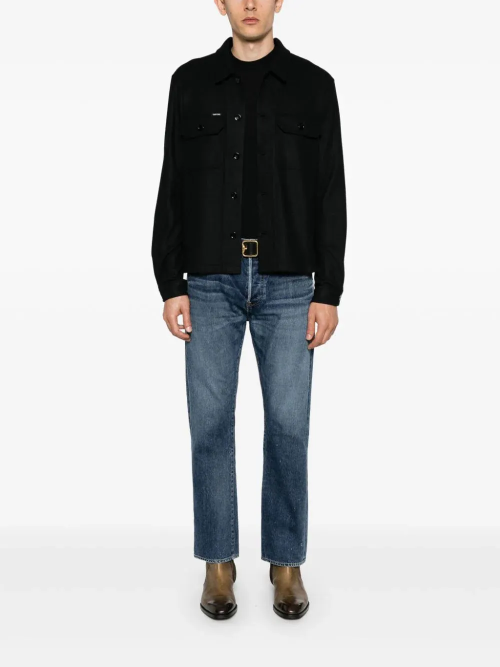 Button-Up Cashmere Overshirt