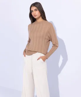 Cable Knit Slim-Fit Sweater