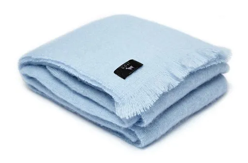 Capri Blue Mohair Throw