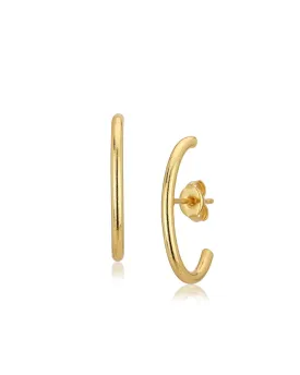 Carlton London 18Kt Gold Plated Minimal Earlobe Cuff Earrings