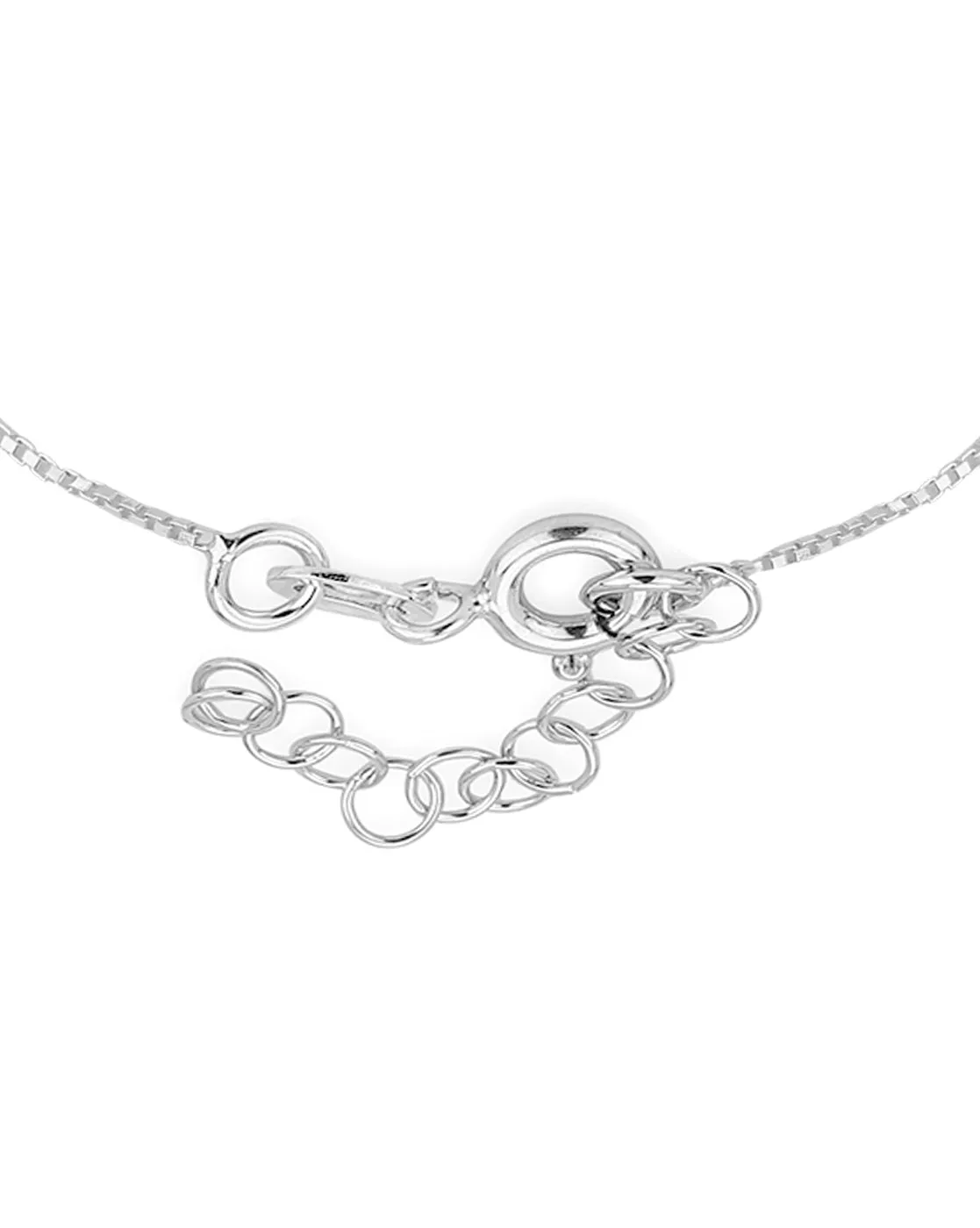 Carlton London 925 Sterling Silver Rhodium Plated Charm Bracelet