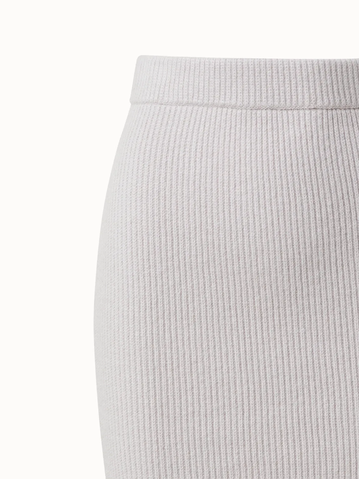 Cashmere Rib Knit Tube Skirt