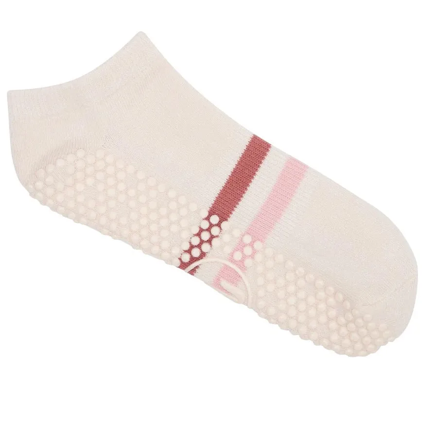 Classic Low Rise Striped Grip Socks - (Barre / Pilates)