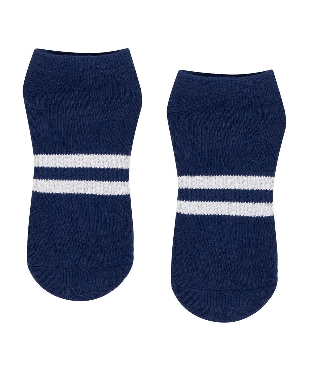 Classic Low Rise Striped Grip Socks - (Barre / Pilates)