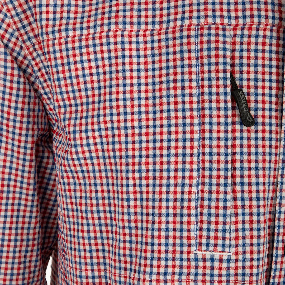 Classic Seersucker Grid Check Button-Down Long Sleeve Shirt