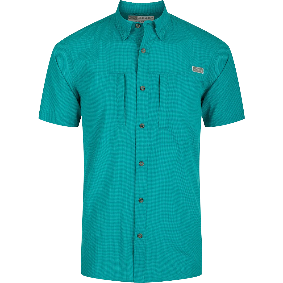 Classic Seersucker Minicheck Button-Down Short Sleeve Shirt