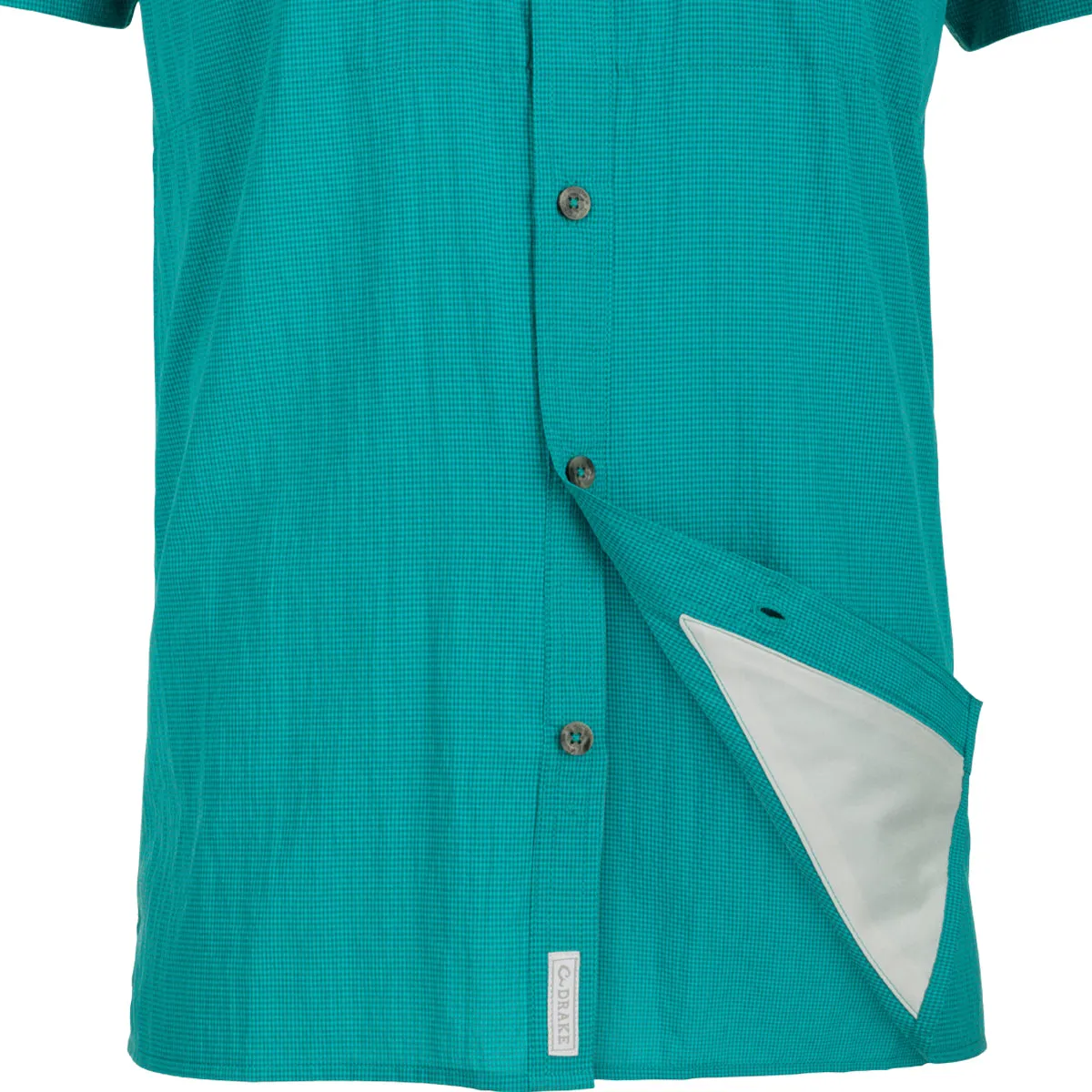 Classic Seersucker Minicheck Button-Down Short Sleeve Shirt