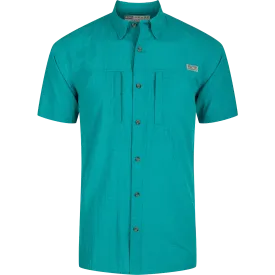 Classic Seersucker Minicheck Button-Down Short Sleeve Shirt